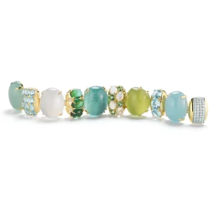 Rio Bracelet in Blue & Green Multi Stone