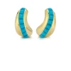 Rope Earrings with Turquoise