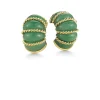 Shrimp Earrings in Aventurine
