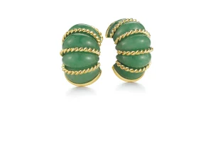 Shrimp Earrings in Aventurine