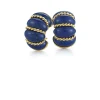 Shrimp Earrings in Lapis