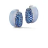 Silhouette Earrings in Blue Chalcedony & Sapphire