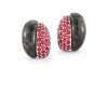 Silhouette Earrings in Black Jade & Ruby
