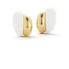 Silhouette Earrings in White Ceramic
