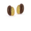 Silhouette Earrings in Wood & Yellow Sapphire
