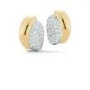 Silhouette Earrings in Yellow Gold & Pave Diamond