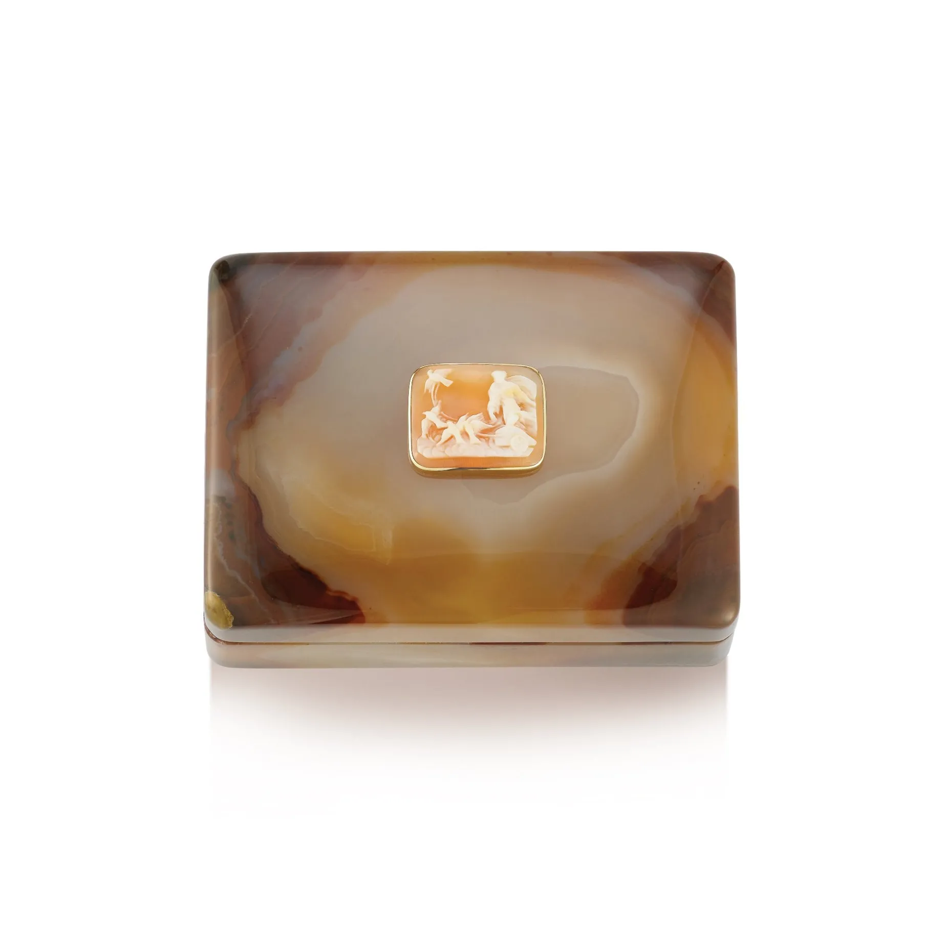 small_brown_agate_box_wit_0.webp Small Brown Agate Box with Shell Cameo