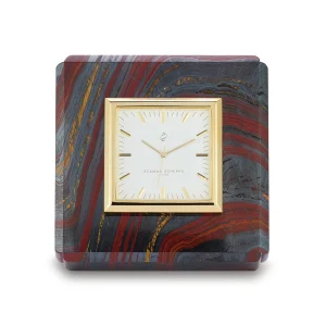 Tiger Iron Square Clock