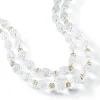 Torchon Necklaces in Carved Crystal & Diamond