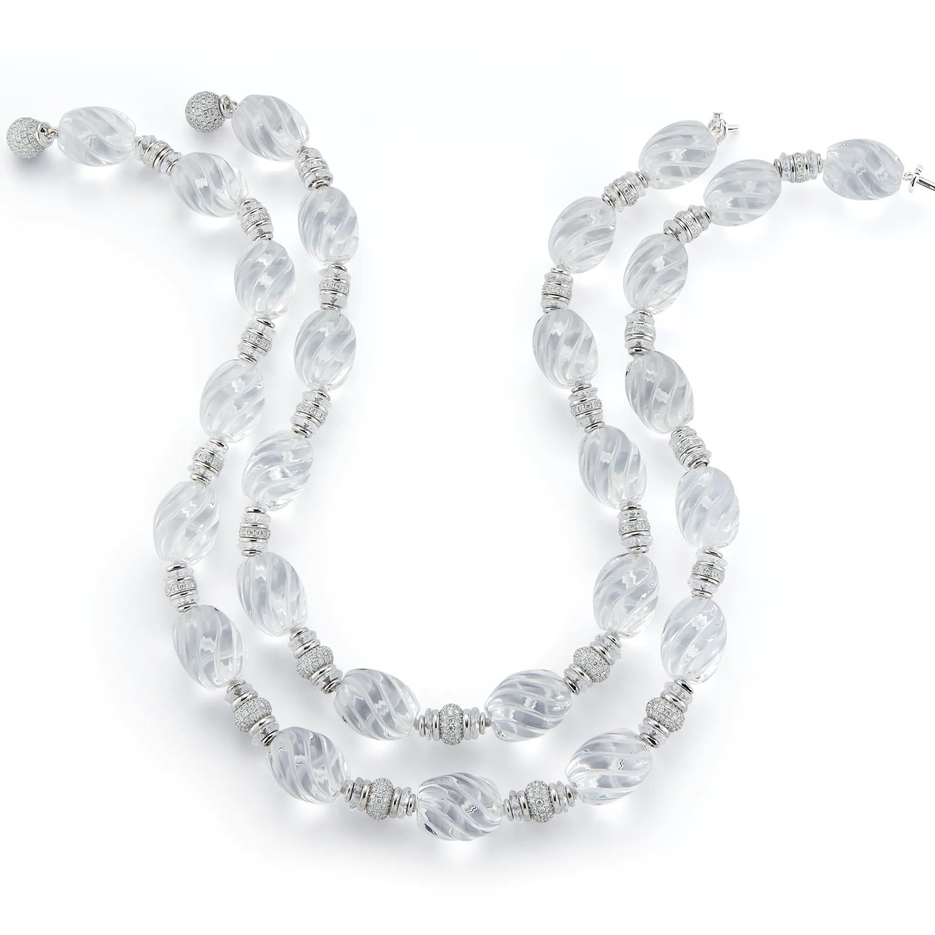 torchon_necklaces_in_carv_0.webp Torchon Necklaces in Carved Crystal & Pave Diamond