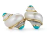 Turbo Shell Earrings in Turquoise