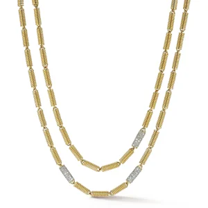 Verona Chain with Double Pave Diamond