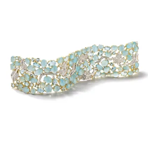 Vine Bracelet in Aquamarine & Diamond